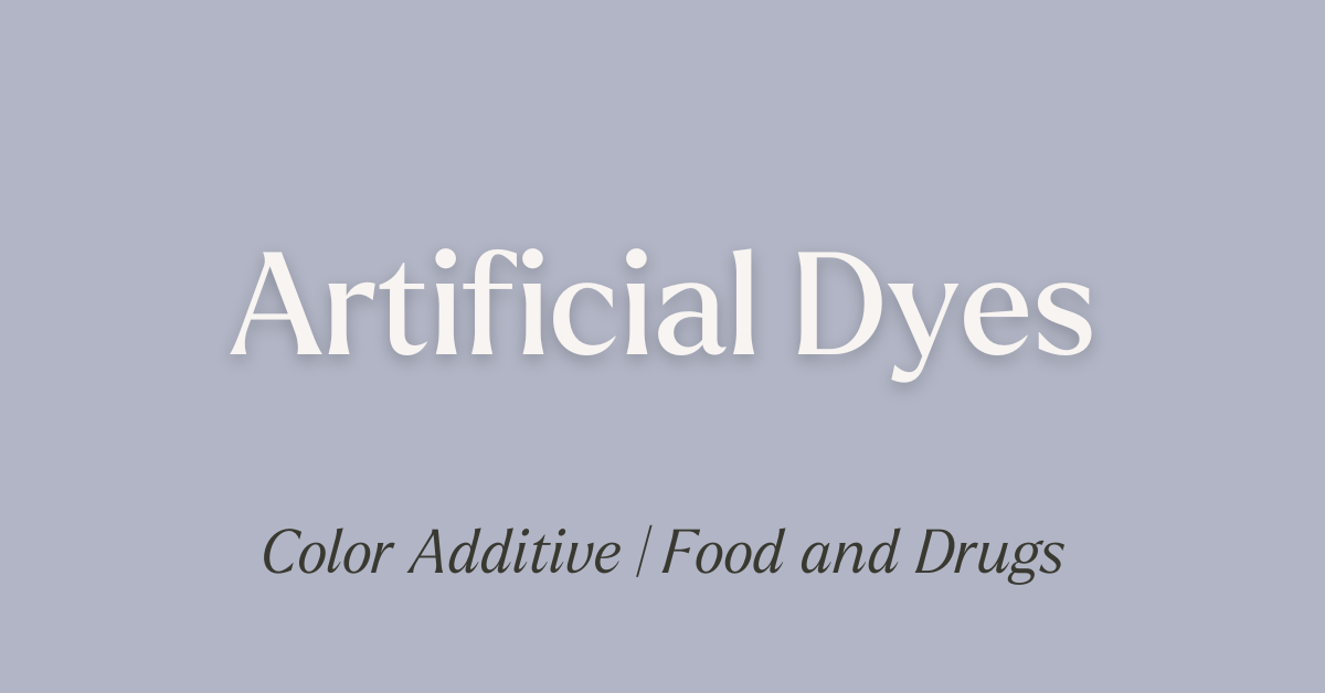 Artificial Dyes