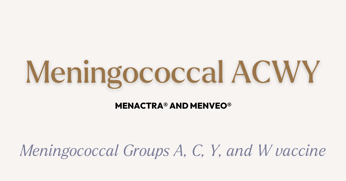 Meningococcal ACWY